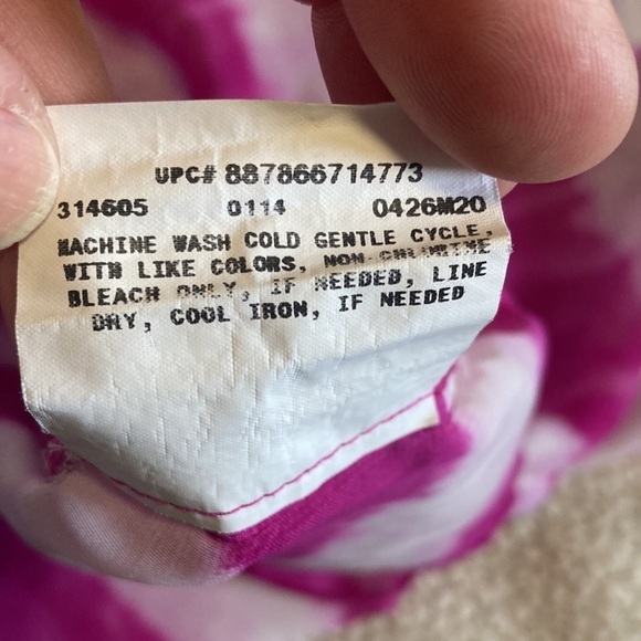 AB Studio pink and white sheer top size L - Picture 4 of 8